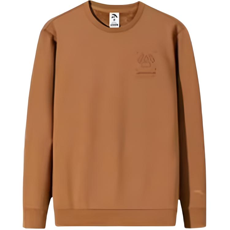 

Anta Мужская толстовка цвета слоновой кости, коричневого оттенка, с круглым вырезом, средней толщины