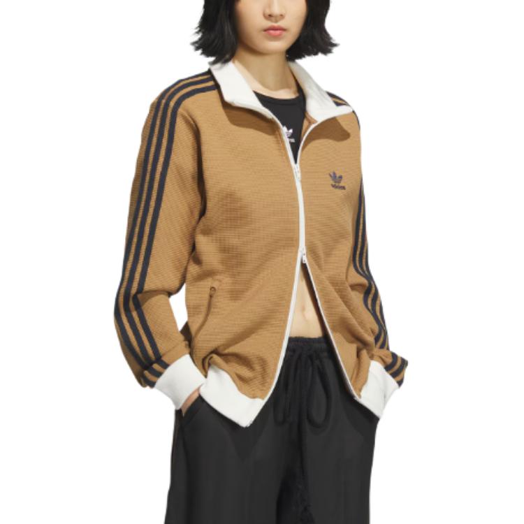Adidas Originals Трек-топ куртка унисекс пустынный коричневый, Desert Brown — фото 4