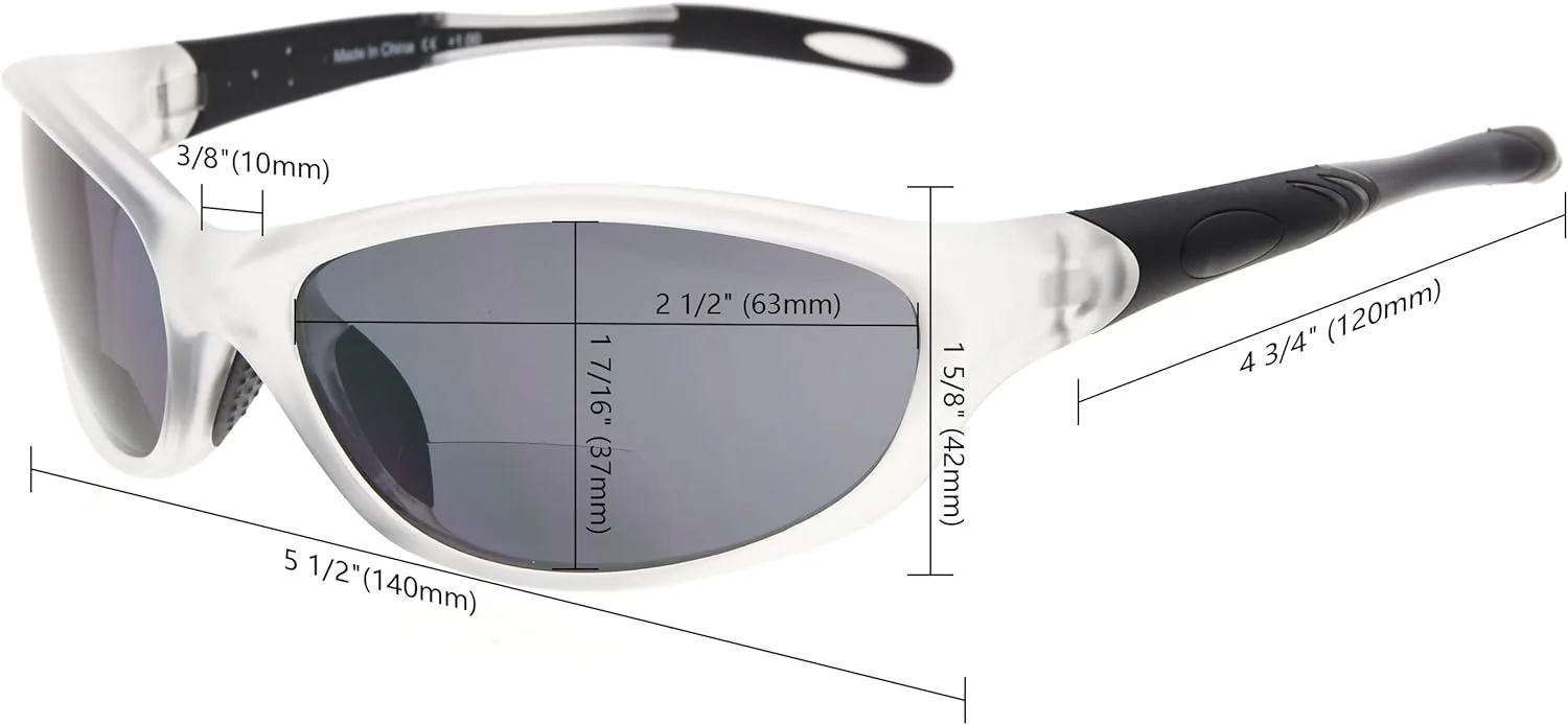 

Спортивные бифокальные солнцезащитные очки Eyekepper TR90 для бейсбола, бега, рыбалки, вождения, гольфа, софтбола, походов, чтения под солнцем, Sg905 Pearly Brown