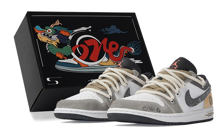 

Jordan Air Jordan 1 винтажные баскетбольные кроссовки мужские, Gray/White
