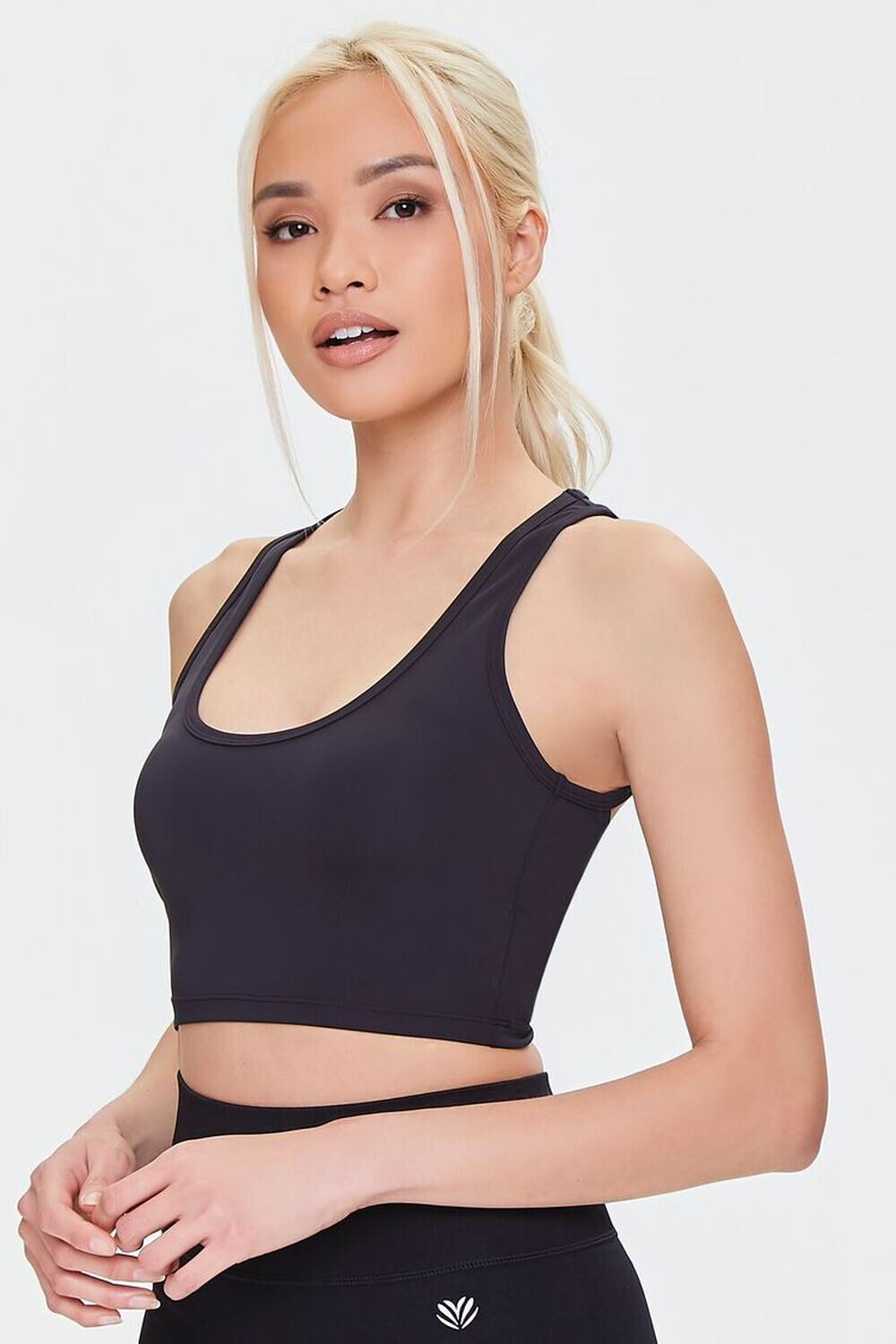 

Укороченный топ Active с вырезами Forever 21, черный