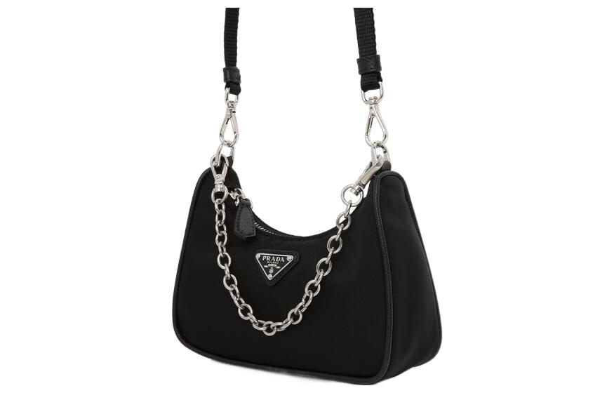 PRADA Сумка через плечо из нейлона с кожаными деталями — фото 4
