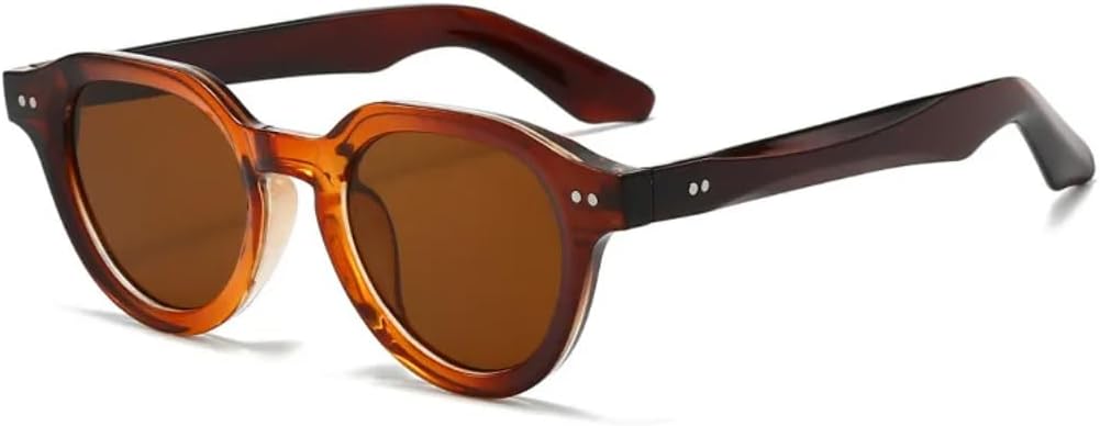 

Модные солнцезащитные очки для мужчин и женщин, для наблюдения за закатом, повседневные, для путешествий, солнцезащитные очки с защитой от УФ-излучения UV400, овальной формы TVTBBVV, Brown Tea