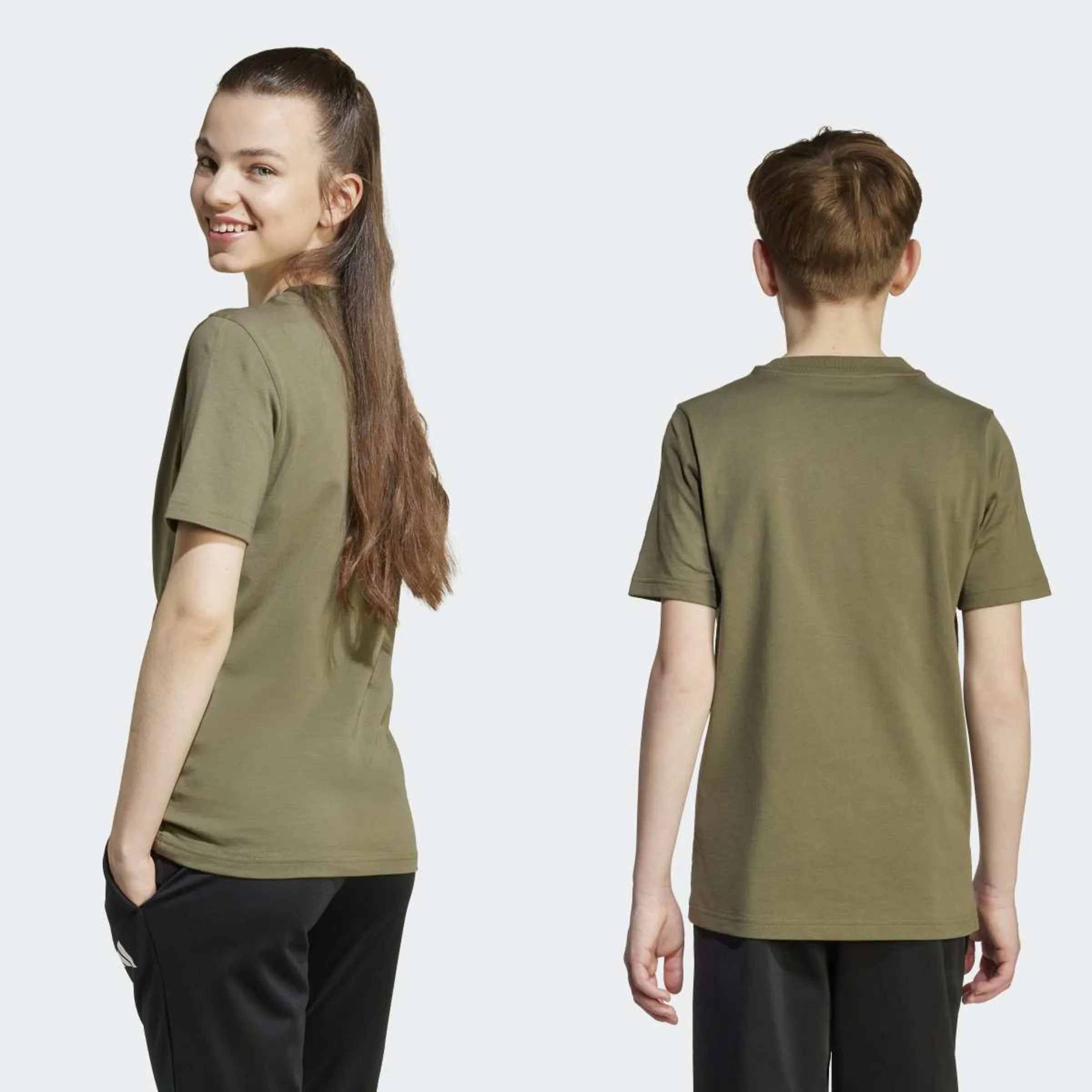 Детская футболка с камуфляжным принтом Kids Adidas, зеленый — фото 2
