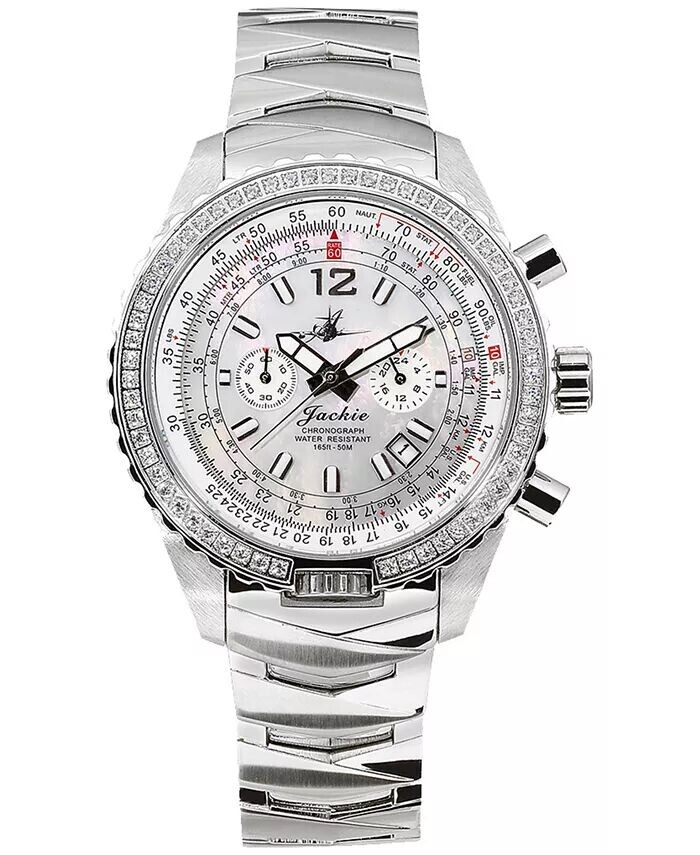 

Женские многофункциональные часы Jackie Chronograph с браслетом из нержавеющей стали, 41-1/2 мм Abingdon Co.