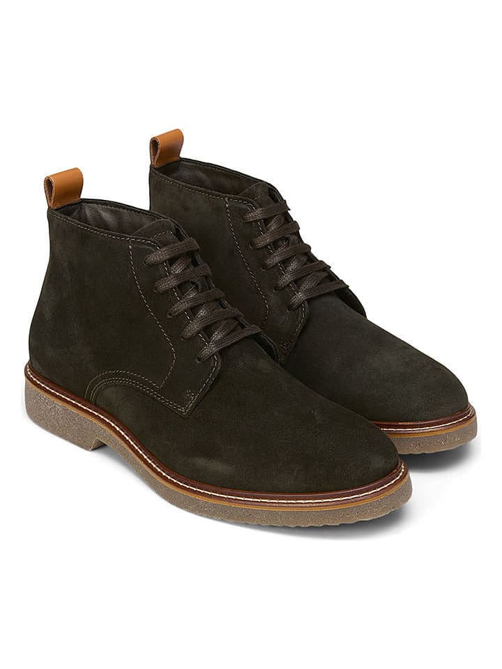Marc O'Polo Shoes Кожаные туфли на шнуровке "Линус" коричневого цвета — фото 2