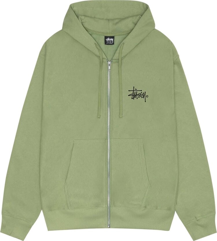 

Худи Stussy IST Venus Zip 'Moss', зеленый