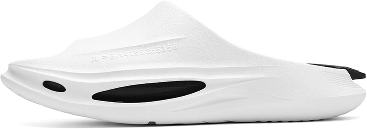 

Сандалии-сланцы Vtiao унисекс, дизайн в стиле боевого корабля, отверстия для слива подошвы, спортивные нескользящие сланцы, толстая подошва, износостойкие и прочные, съемная стелька, белый/черный