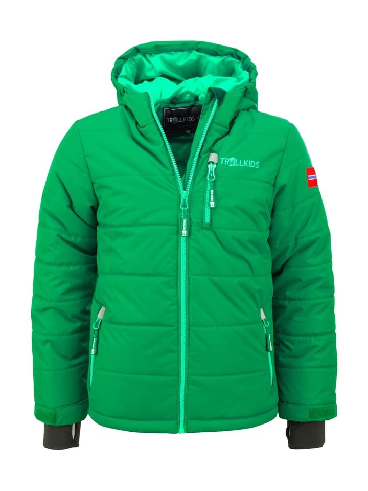 

Лыжная куртка Trollkids Hemsedal, цвет dark green