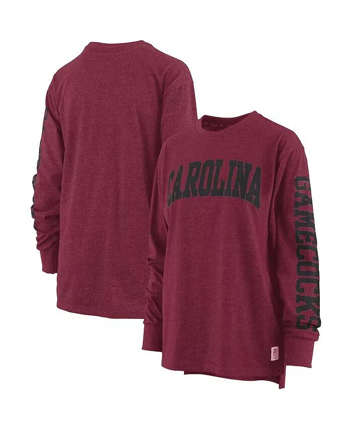 

Женская футболка Garnet South Carolina Gamecocks Two-Hit Canyon с длинным рукавом Pressbox, красный