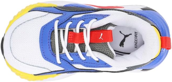 Детские кроссовки PUMA для мальчиков Rs-Trck с цветной шнуровкой- черные, синие — фото 4