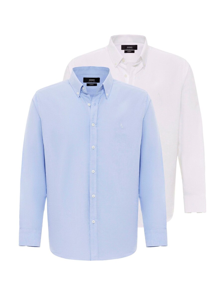 

Рубашка обычного кроя на пуговицах Antioch, цвет Light blue/White
