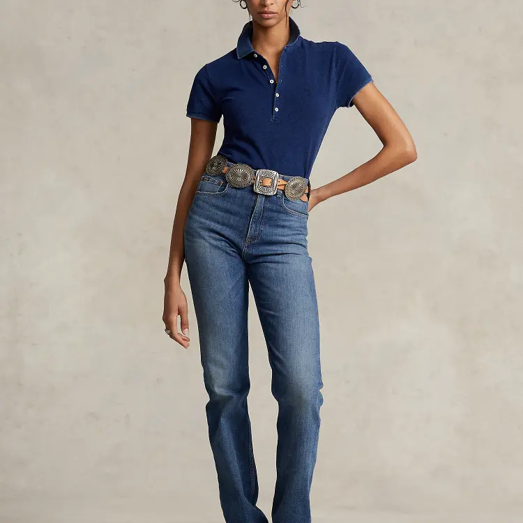 Polo Ralph Lauren SS22 Поло для женщин Dark Blue — фото 4