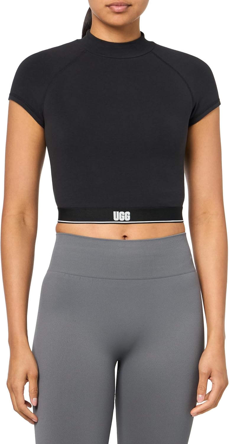 

Женская футболка UGG Trina с коротким рукавом и логотипом Trina., Black, Черный, Женская футболка UGG Trina с коротким рукавом и логотипом Trina., Black