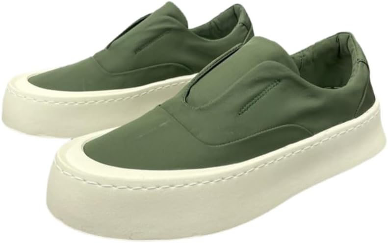 

Мужские кеды на толстой подошве - цельный стиль, дышащие, противоскользящие и прочные, подходят для повседневной носки и универсальны для всех сезонов Clolinde, зеленый