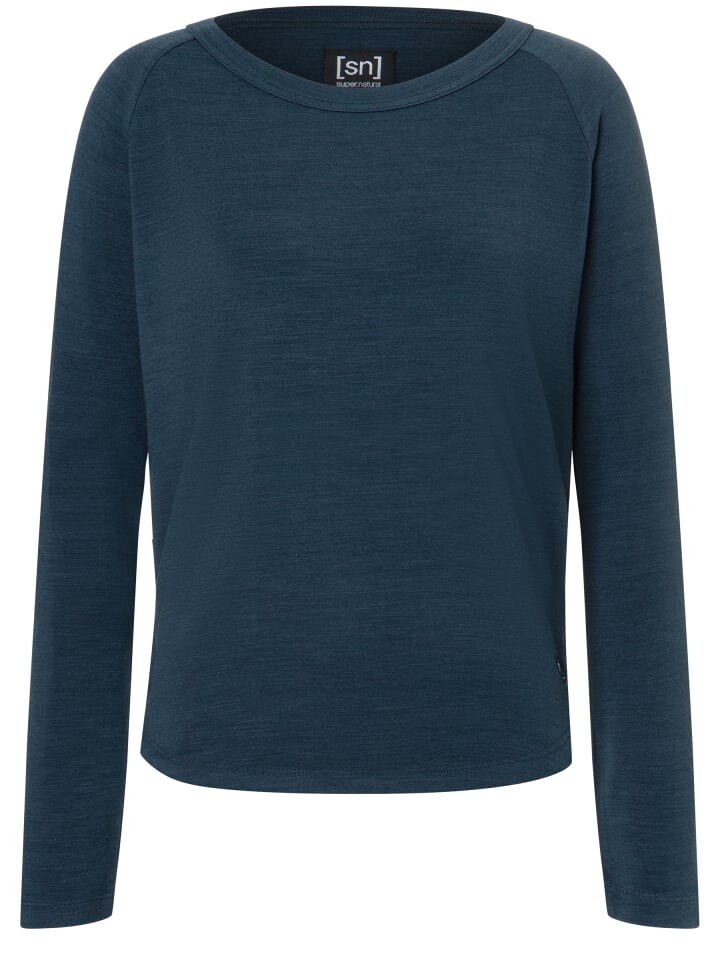 

Толстовка super.natural Merino Sweatshirt EVERYDAY CREW, синий