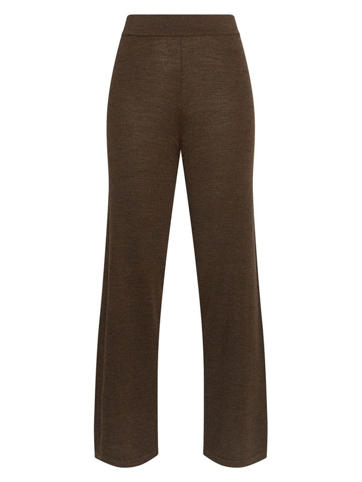 

MOSS COPENHAGEN Шерстяные брюки "Нема" темно-коричневого цвета