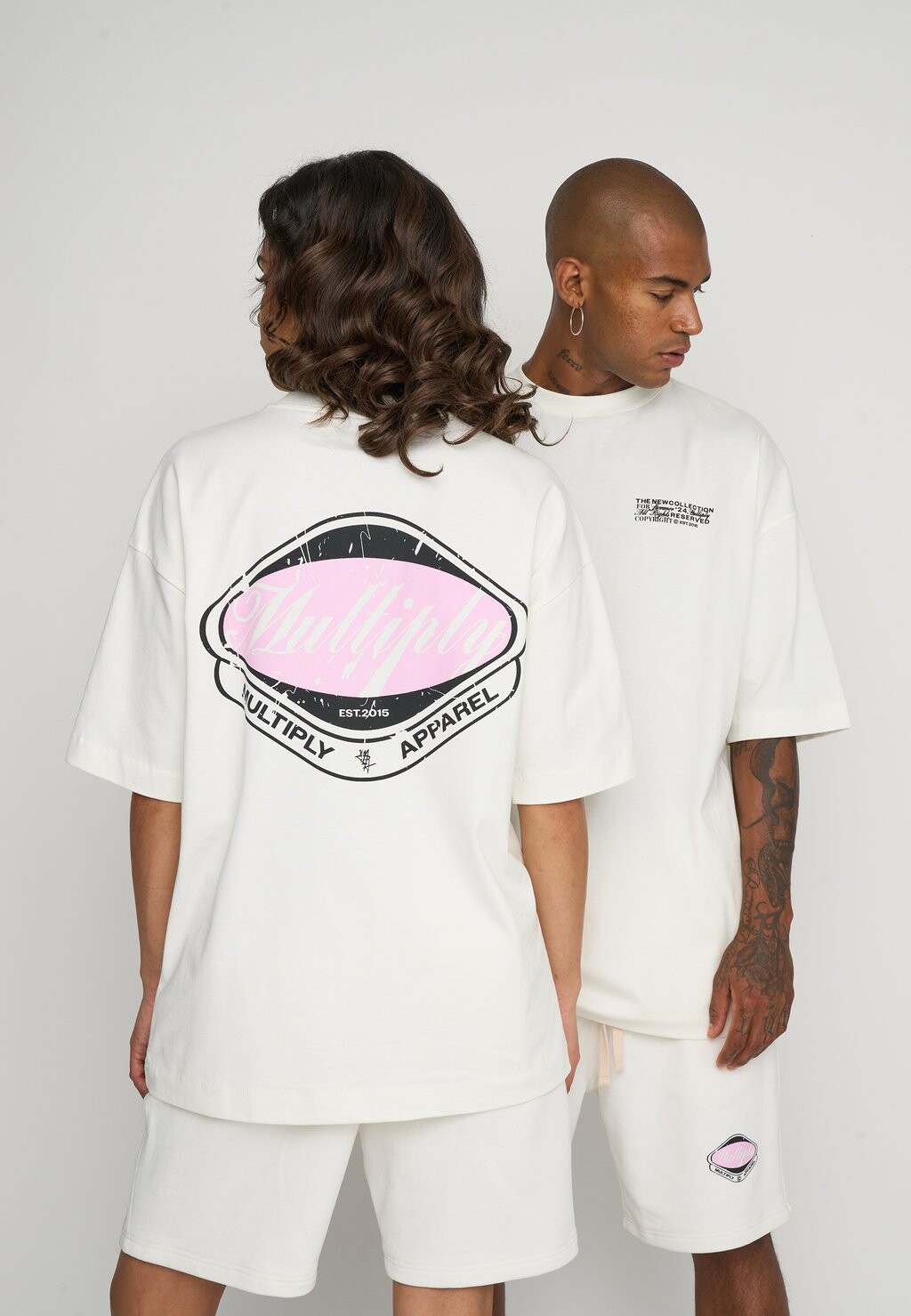 

Футболка с принтом CREW Multiply Apparel, кремовый