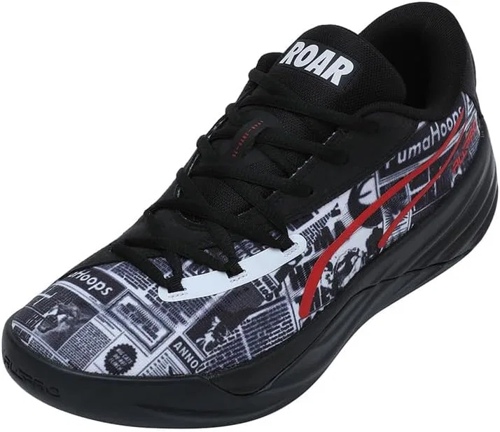 Баскетбольные кроссовки Puma Unisex Adult All-Pro Nitro Media Day, Black White For All Time Red