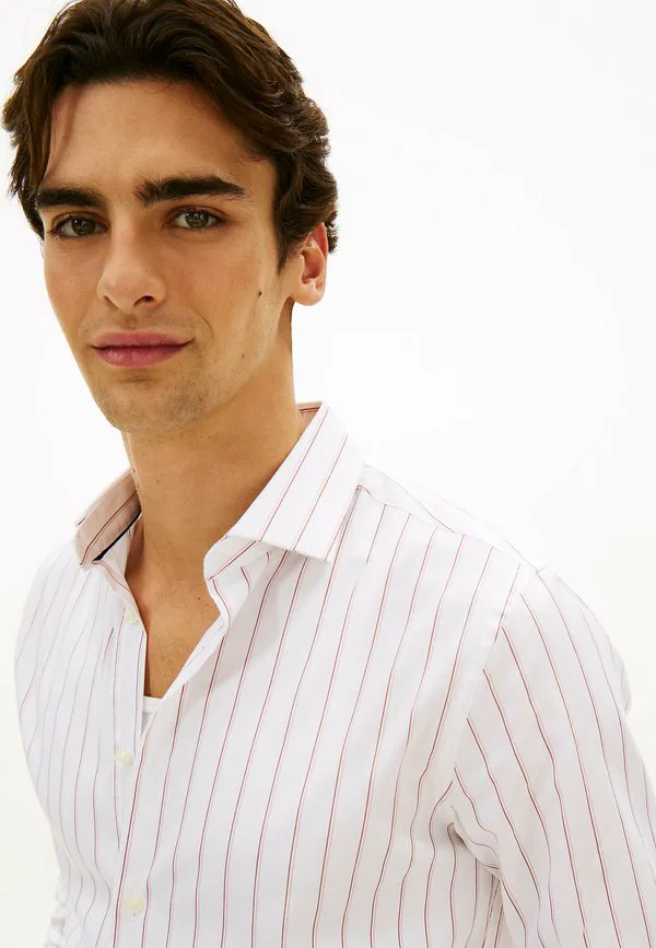 Рубашка в стиле smart casual с полосками Tommy Hilfiger, Magma Red Multi — фото 4