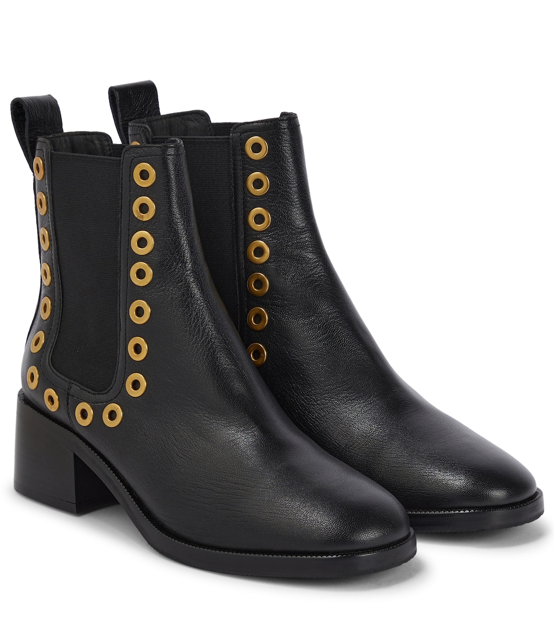 Ботинки челси из кожи Lexy See By Chloé, черный