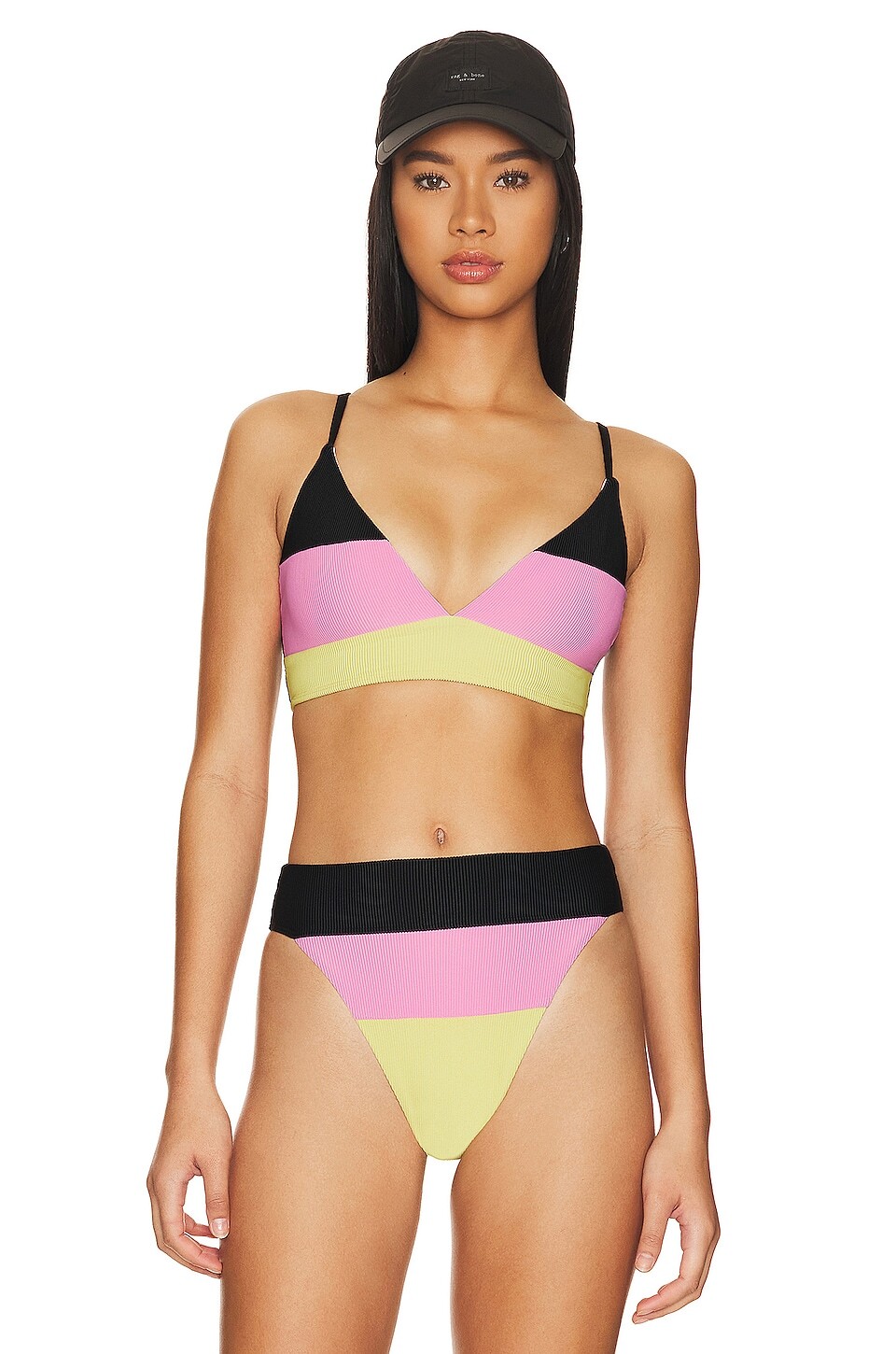 

Топ бикини BEACH RIOT Riza, цвет Pink Lemonade Colorblock