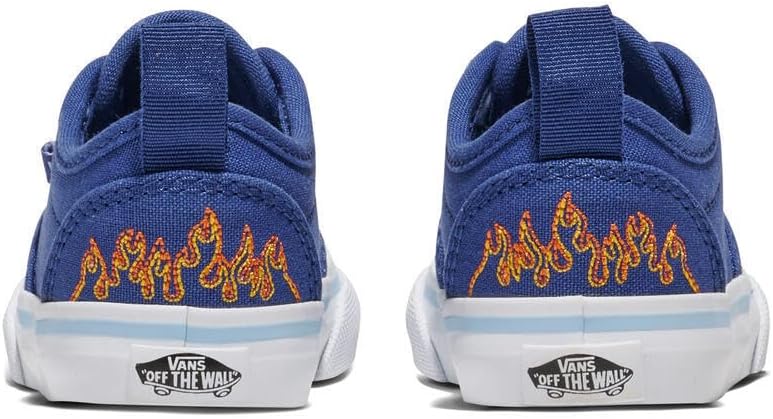 Vans Unisex-Child Atlow Slip-on Shoe | низкие кроссовки для мальчиков и девочек, детская обувь для ходьбы, Embroidery True Navy — фото 3