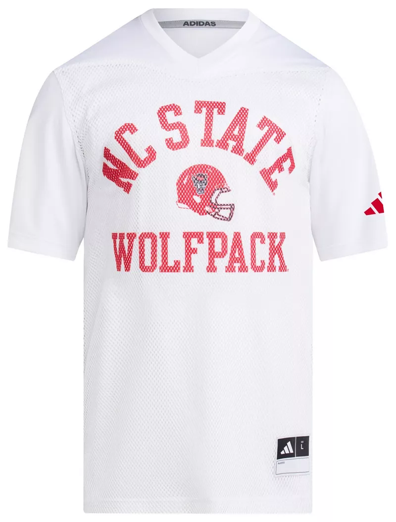 

Мужская белая футбольная майка Adidas NC State Wolfpack Replica Tailgate