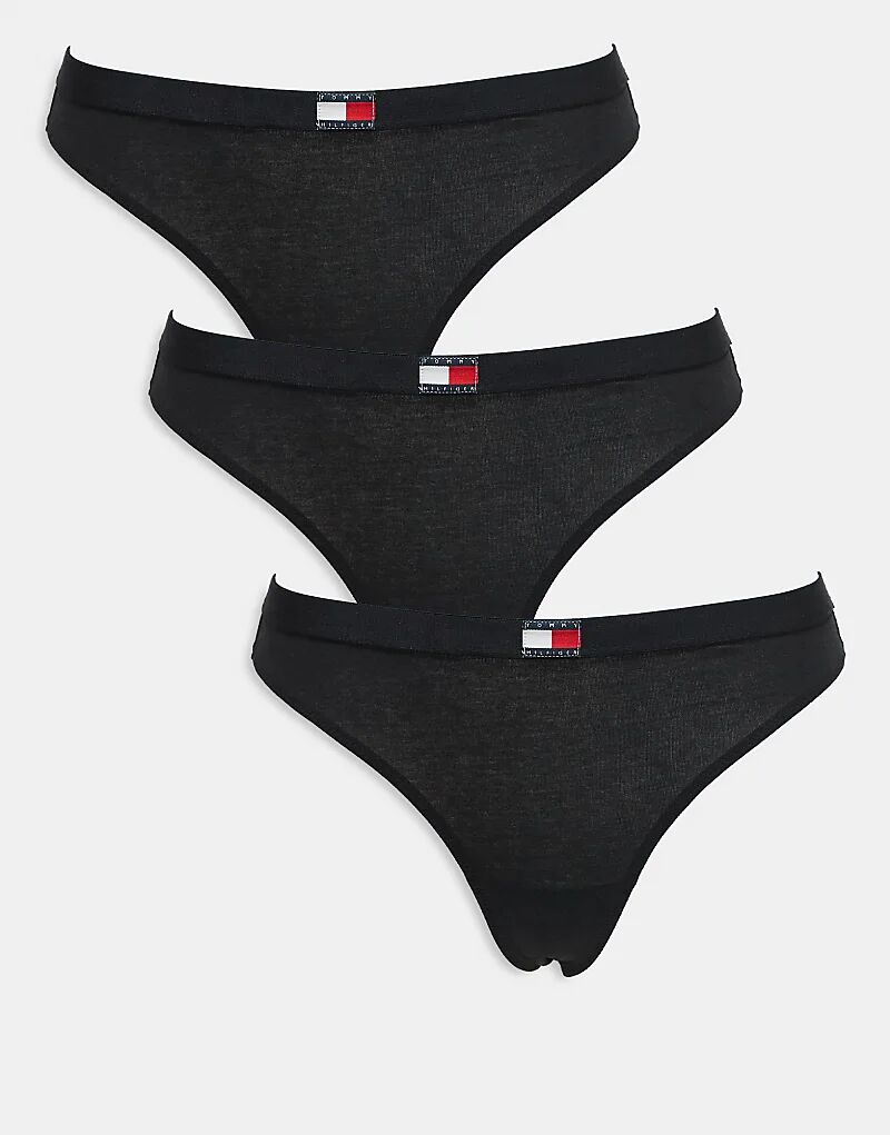 

3 пары стрингов с флагом черного цвета Tommy Hilfiger