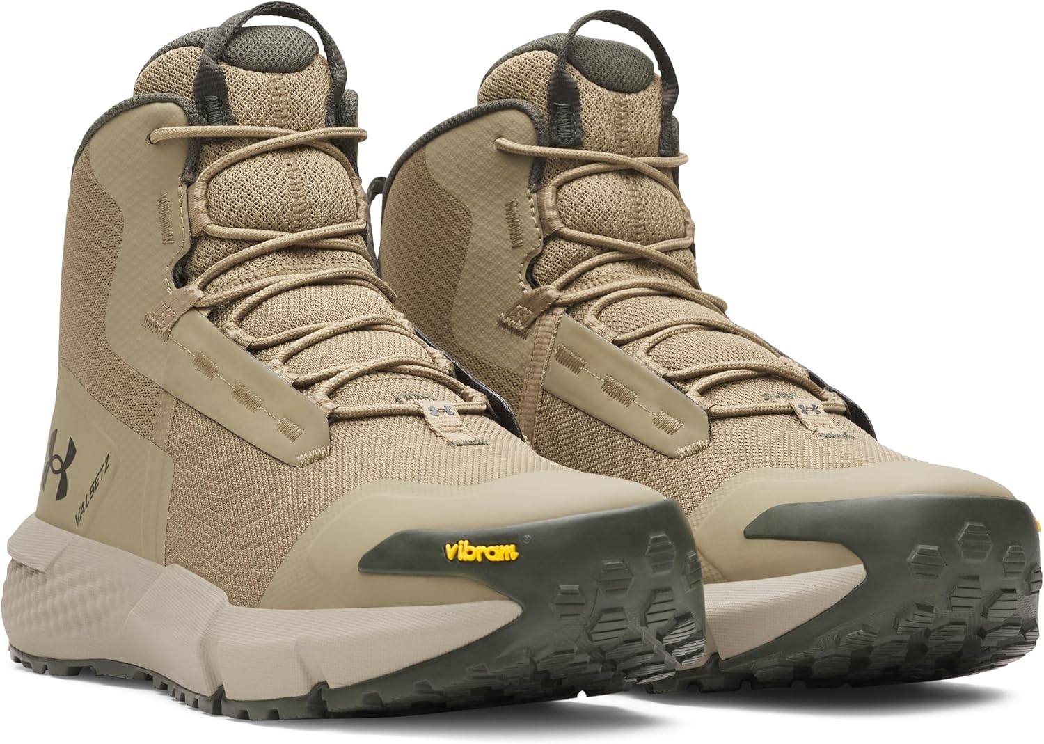 Мужские военные и тактические ботинки Under Armour Charged Valsetz Mid, зеленый — фото 2