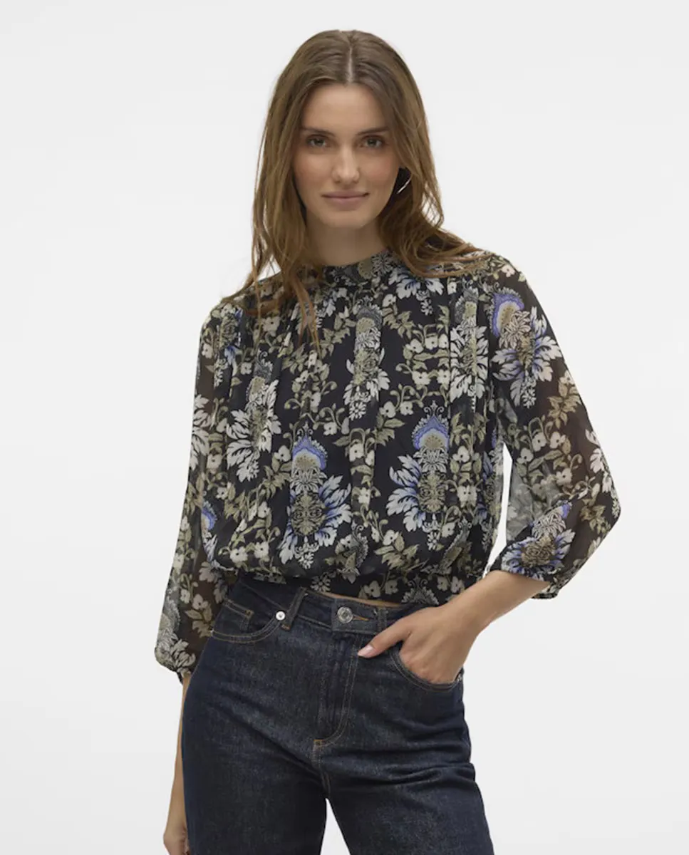 

Женская блуза с принтом из воздушной ткани Vero Moda, многоцветный