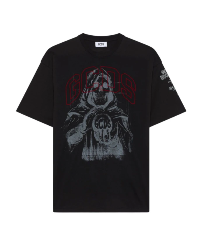 

Футболка с готическим принтом Gcds, черный