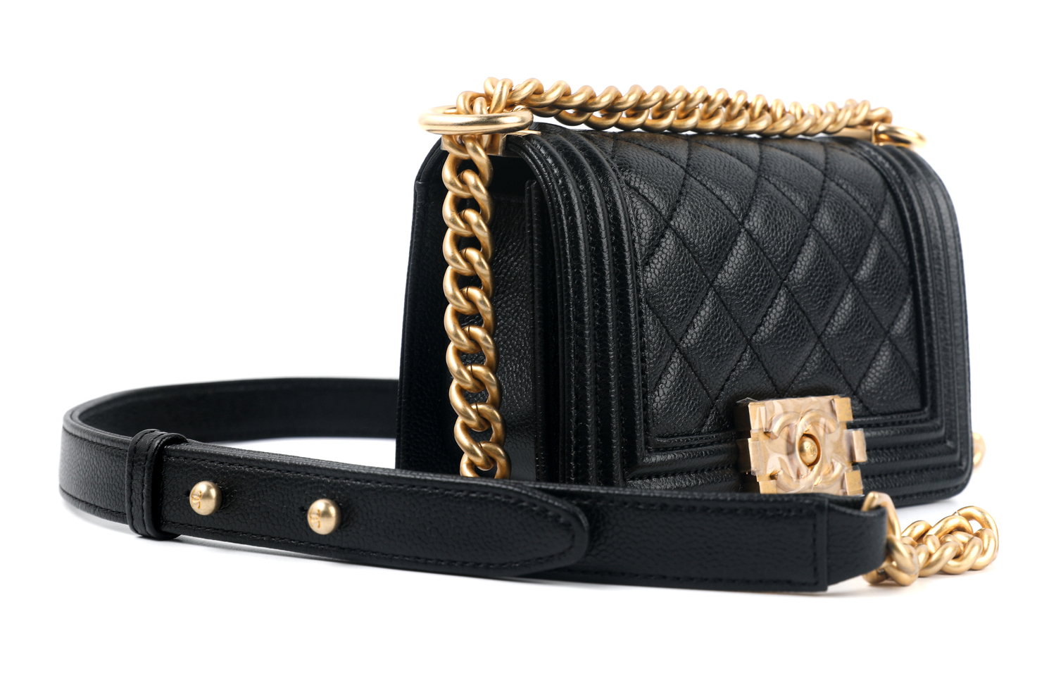 CHANEL Сумка-кроссбодди мини из телячьей кожи с зернёным тиснением — фото 3