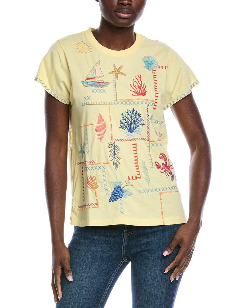 

Футболка с квадратным рукавом "Johnny Was Boxy", желтый