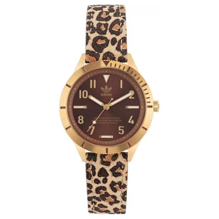 

Adidas Originals Часы EDITION с кварцевым механизмом и кожаным ремешком, 36 мм, бежевый циферблат, женские