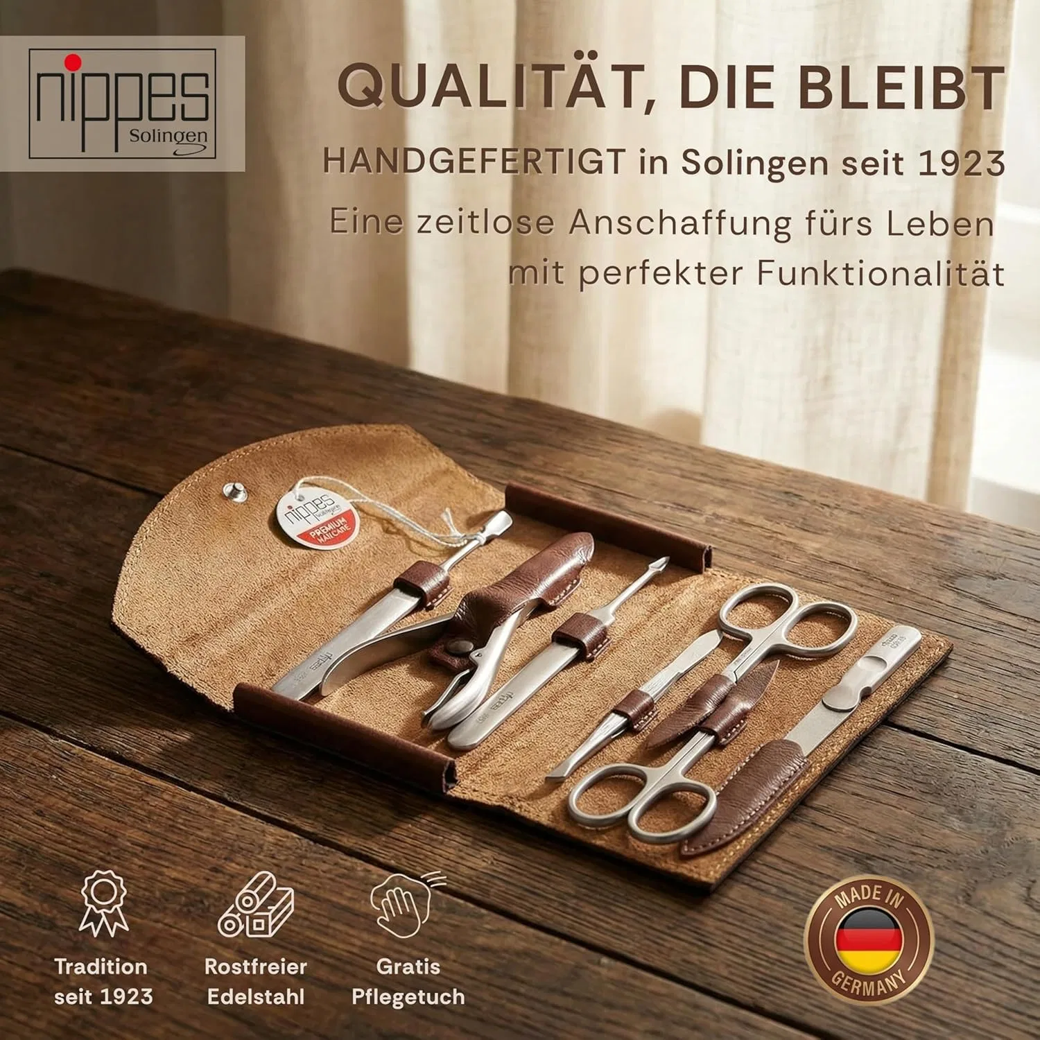 Маникюрный набор Nippes Solingen Classic Premium в кожаном чехле Nippes Solingen — фото 3