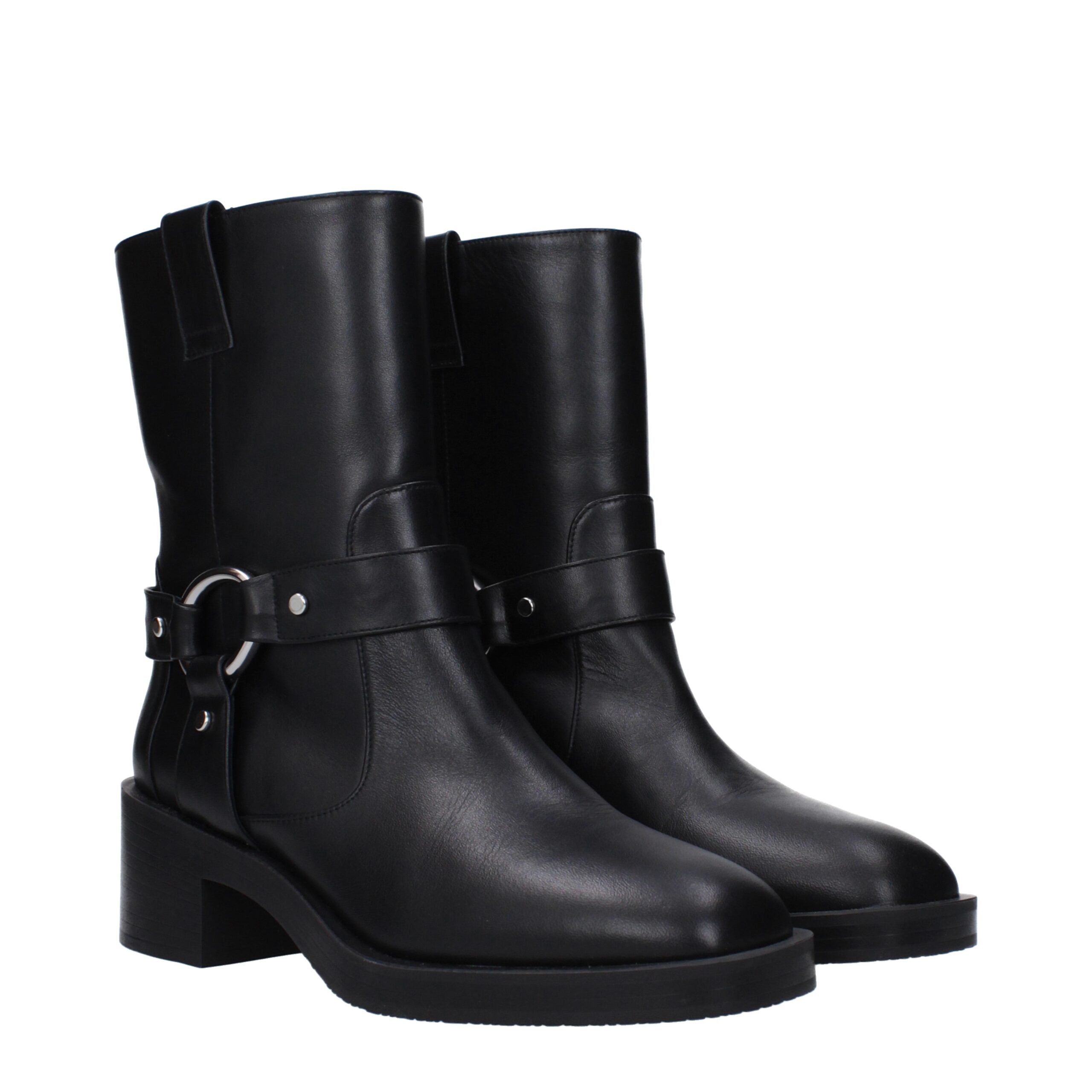 Женские кожаные ботильоны Stuart Weitzman, черный — фото 2