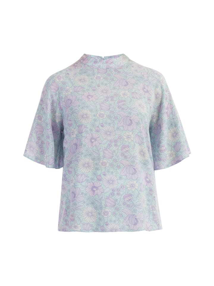 

Женская блузка с короткими рукавами бирюзового цвета. Usha