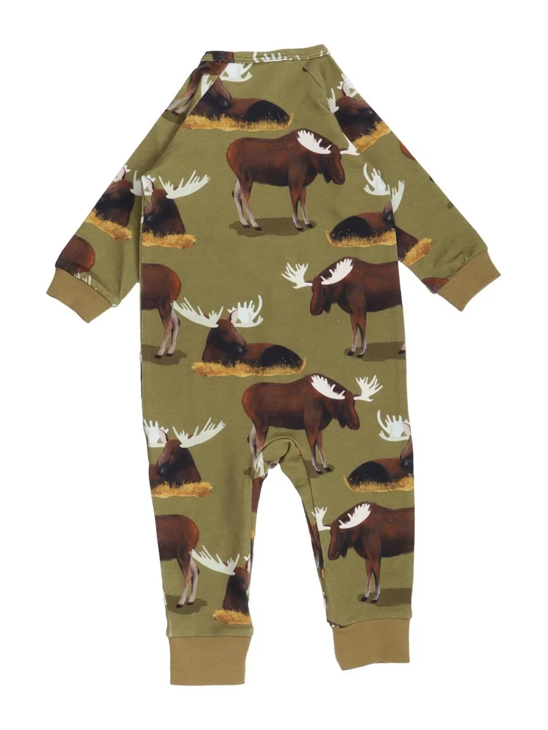 Комбинезон/боди Walkiddy Majestik Mooses зеленого цвета — фото 2