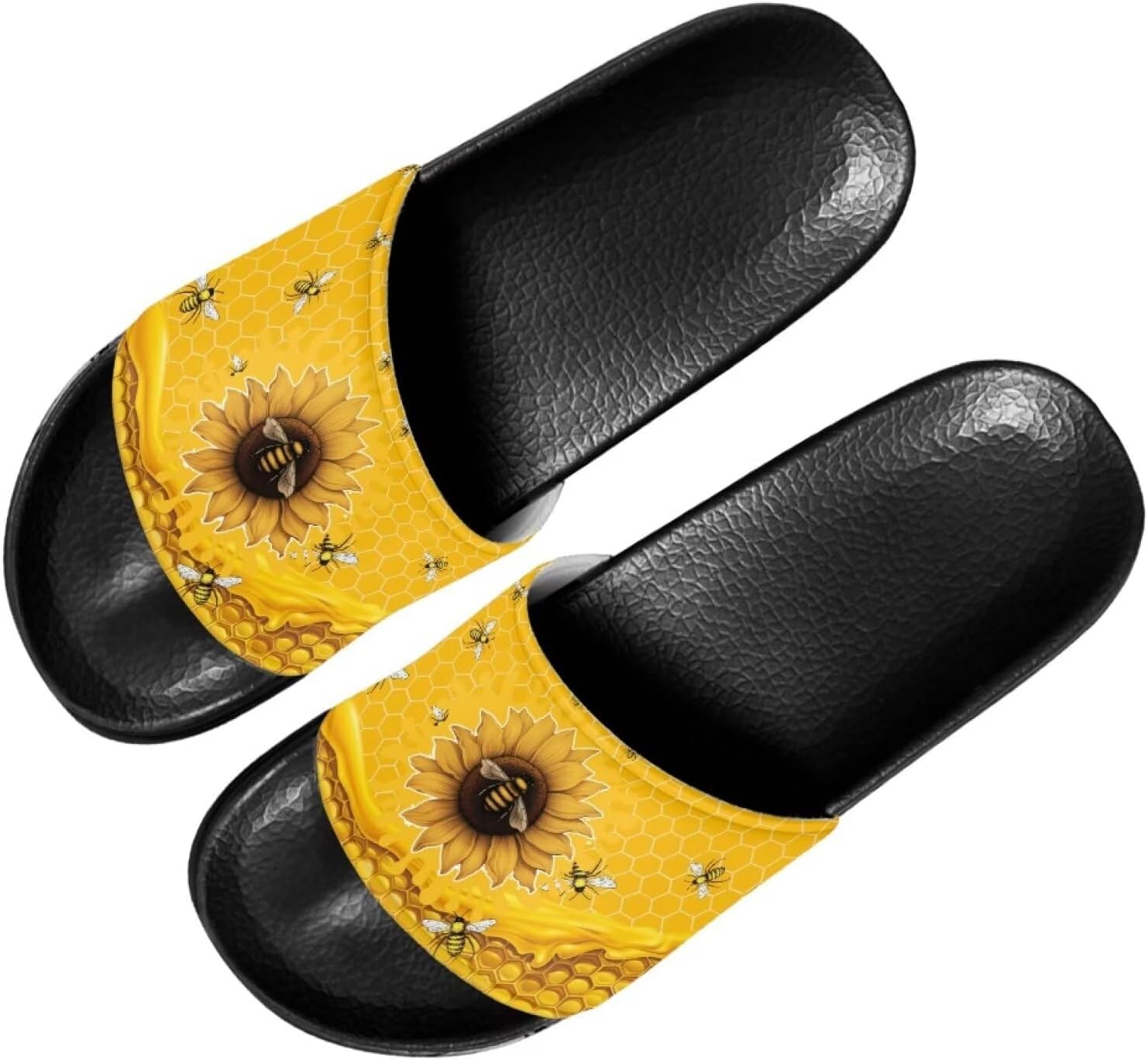 

Женские сандалии Forchrinse Sunflower Bee, повседневные слайд-сандалии, легкие тапочки для душа, дома и на пляже