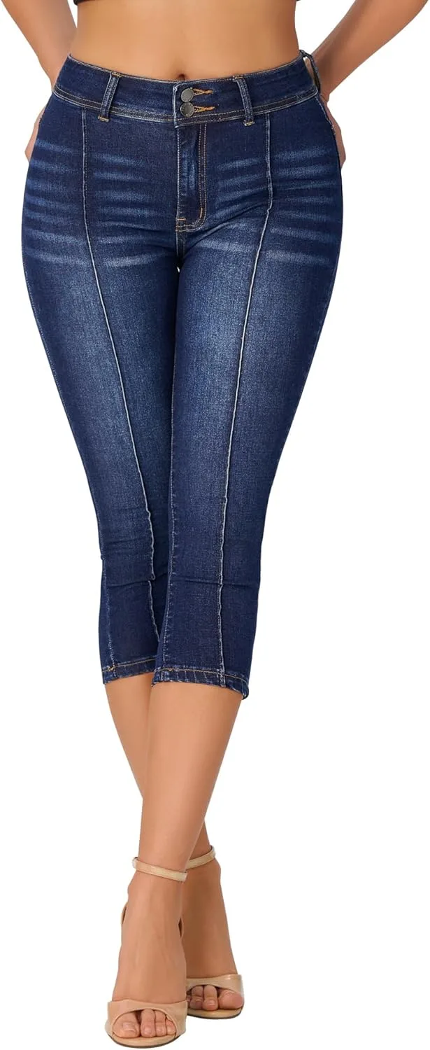 

Roswear женские капри джинсы Mid Rise Skinny с передним швом