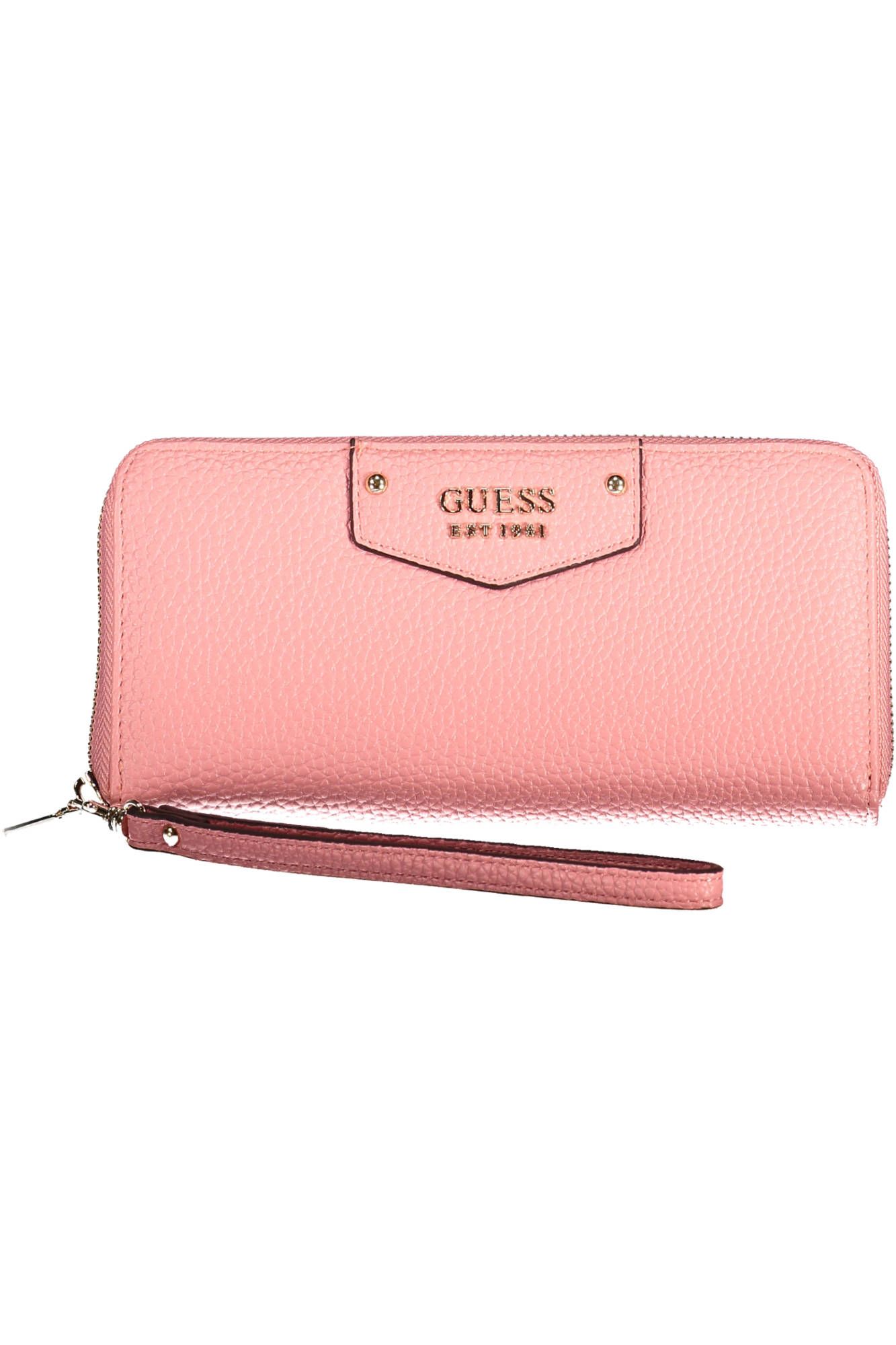 

Розовый женский кошелек из полиуретана Guess Shoes