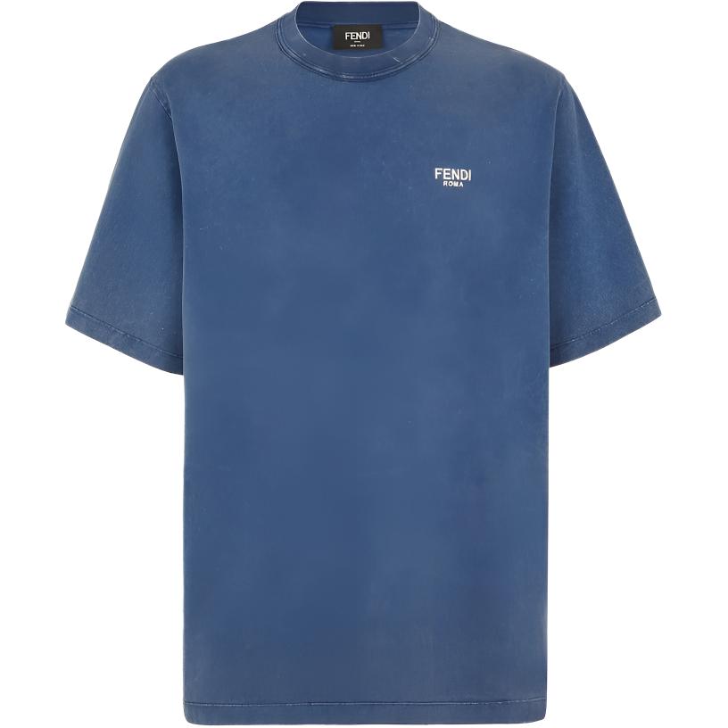 

Футболка с логотипом Lettering Crewenck FENDI, синий