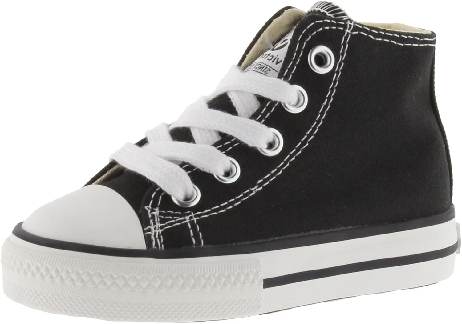 Высокие кеды Victoria Unisex Tribu из парусины с резиновым носком, модель 106500, черный