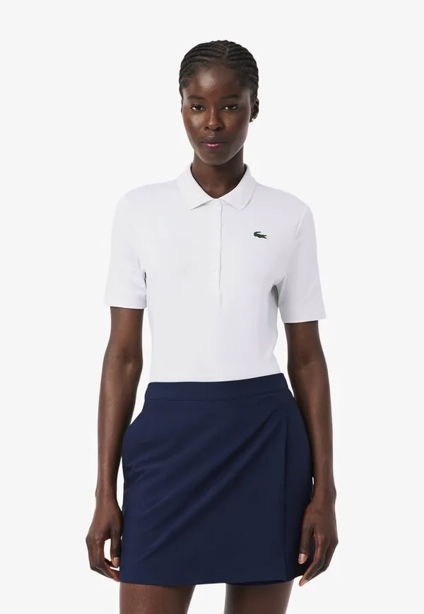 Рубашка поло Lacoste Blanc, Однотонная, Белая