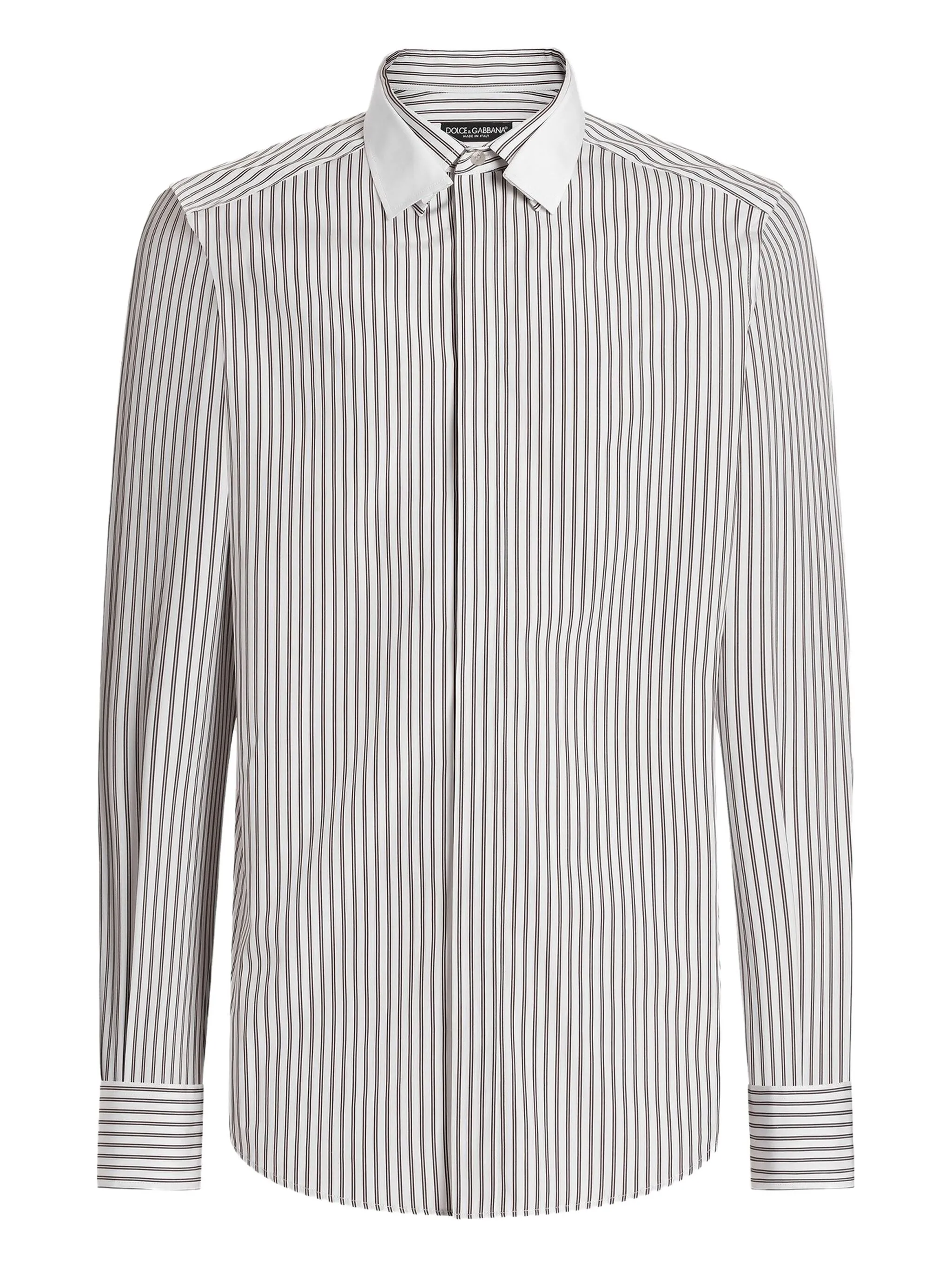 

Полосатая рубашка с длинными рукавами Dolce & Gabbana, белый