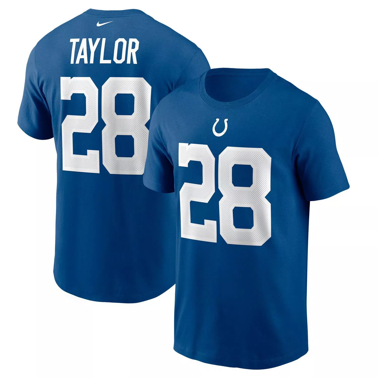 

Мужская футболка с именем и номером игрока Jonathan Taylor Royal Indianapolis Colts Nike