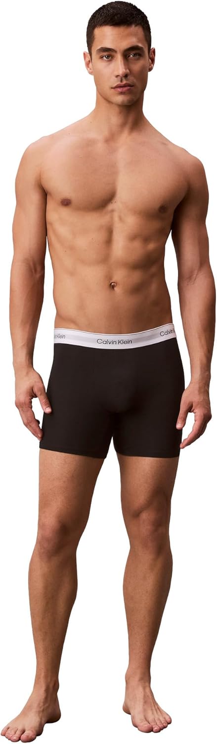 Мужские трусы-боксеры Calvin Klein Icon Cotton Stretch, 3 пары, 3 Black — фото 2