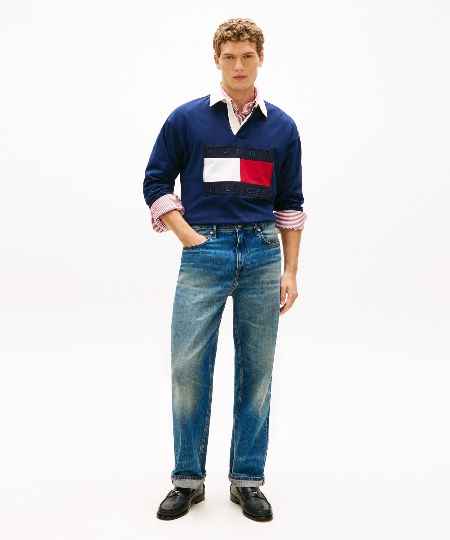 Футболка для регби с флагом 26SS TOMMY HILFIGER, Navy DCC — фото 3