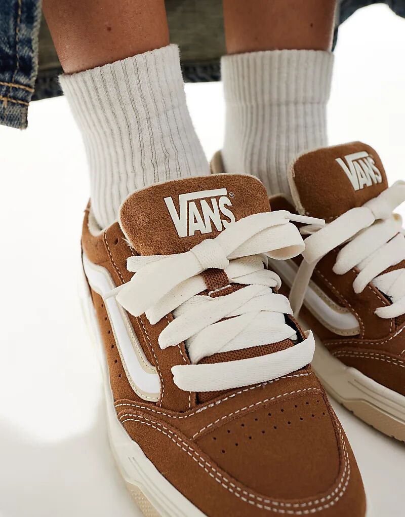 Кроссовки hylane из массивной замши коричневого цвета Vans — фото 4